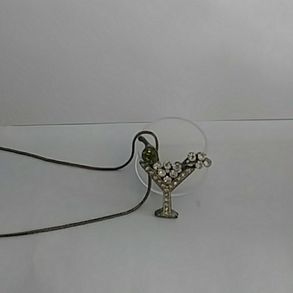 Martini glass necklace